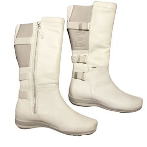 HELLY HANSEN Genuine waterproof Leather Knee high white boots Style Embla
